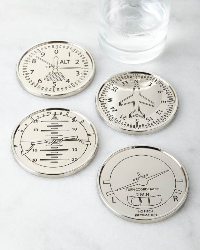Four Airplane Coasters